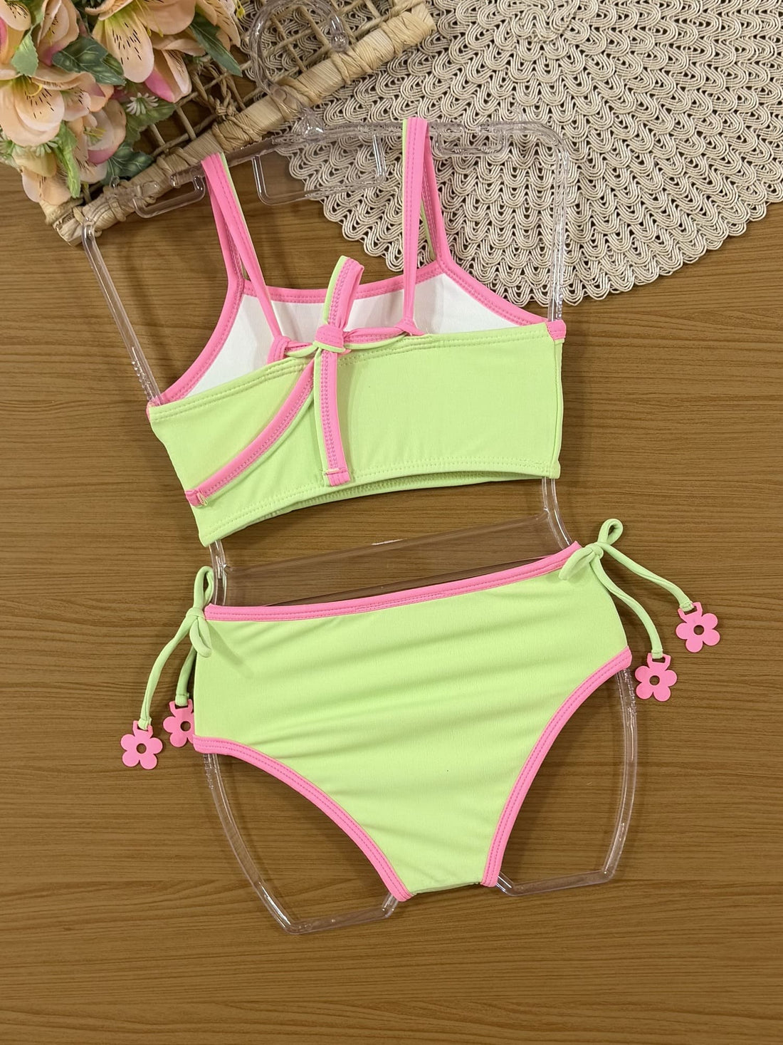 Biquíni Infantil Kukiê Verão Verde Floral