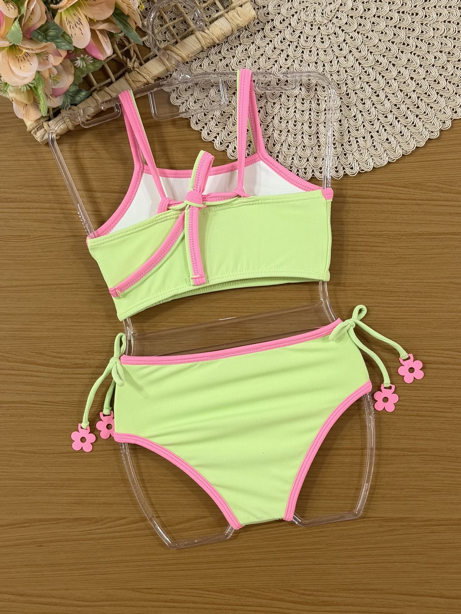 Biquíni Infantil Kukiê Verão Verde Floral