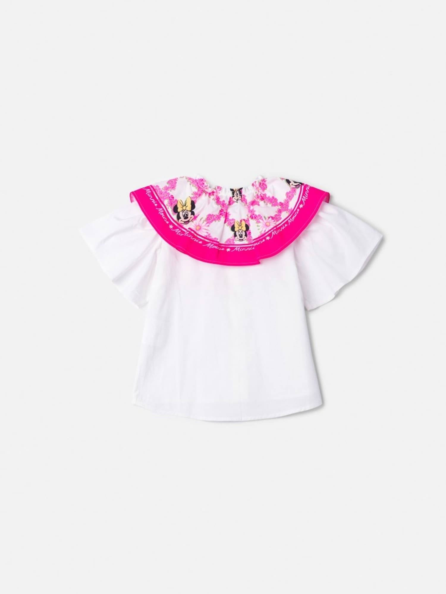 Blusa Infantil Animê Verão Branca Minnie Disney