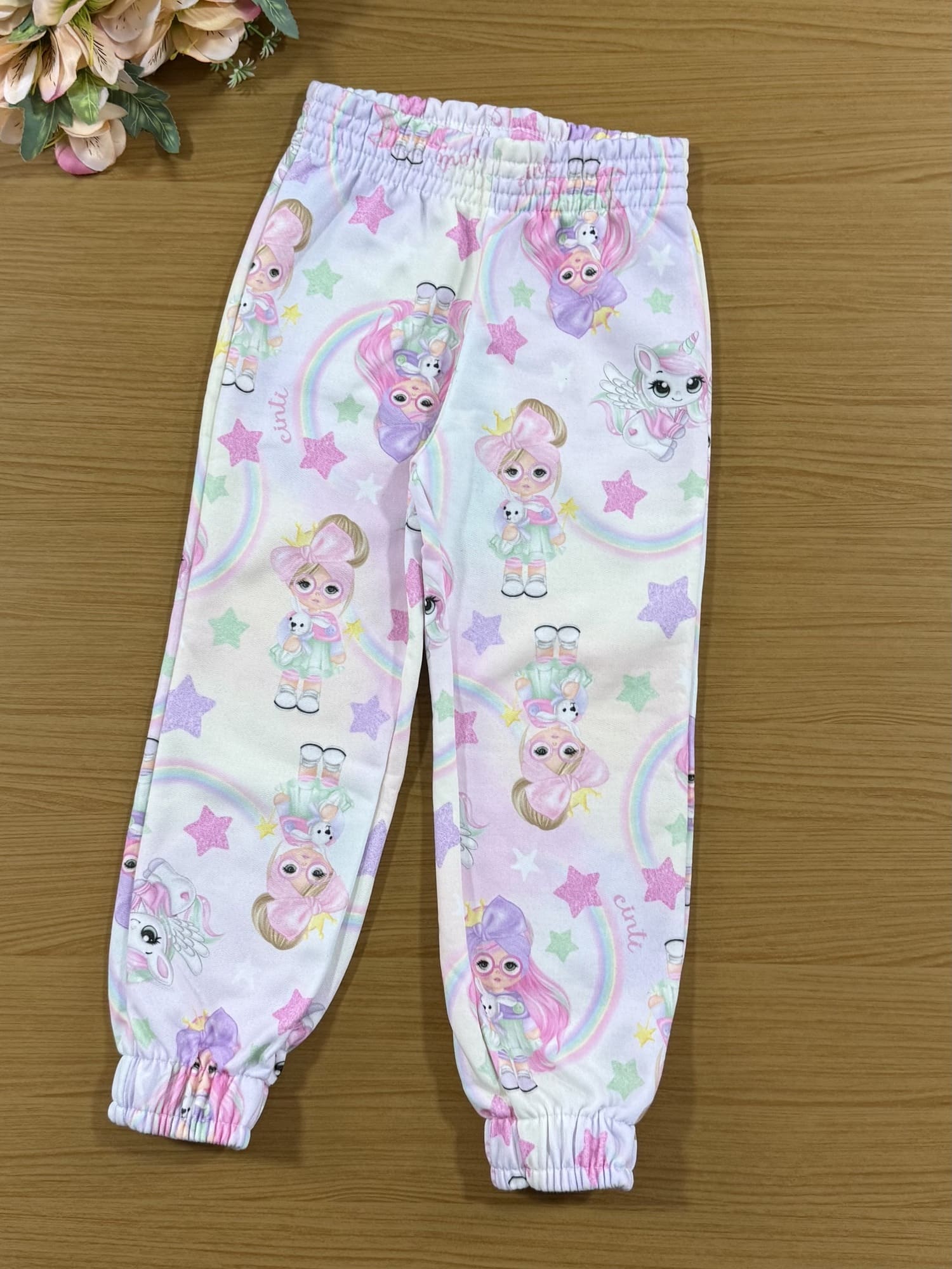 Conjunto Infantil Cinti Inverno Calça e Moletom Flanelado Brilhinho