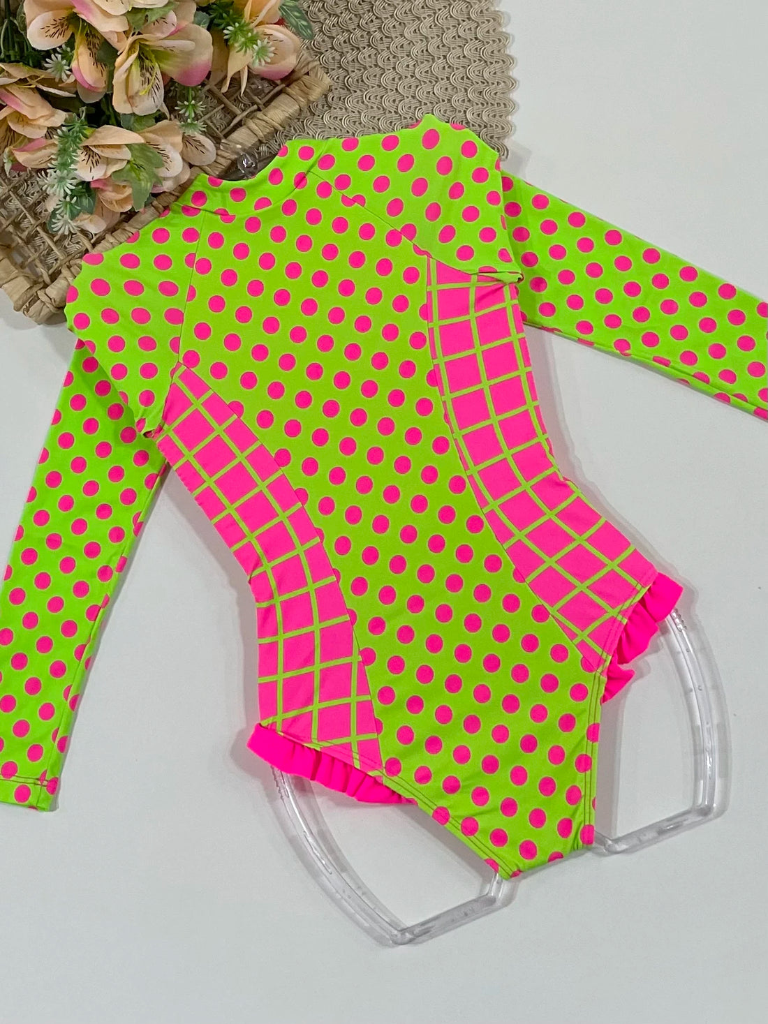 Maiô Infantil Siri Kids Cropped Manga Longa Verde Larissa Turtle 43268