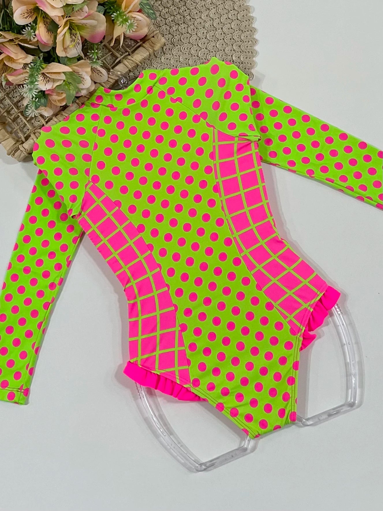 Maiô Infantil Siri Kids Cropped Manga Longa Verde Larissa Turtle 43268