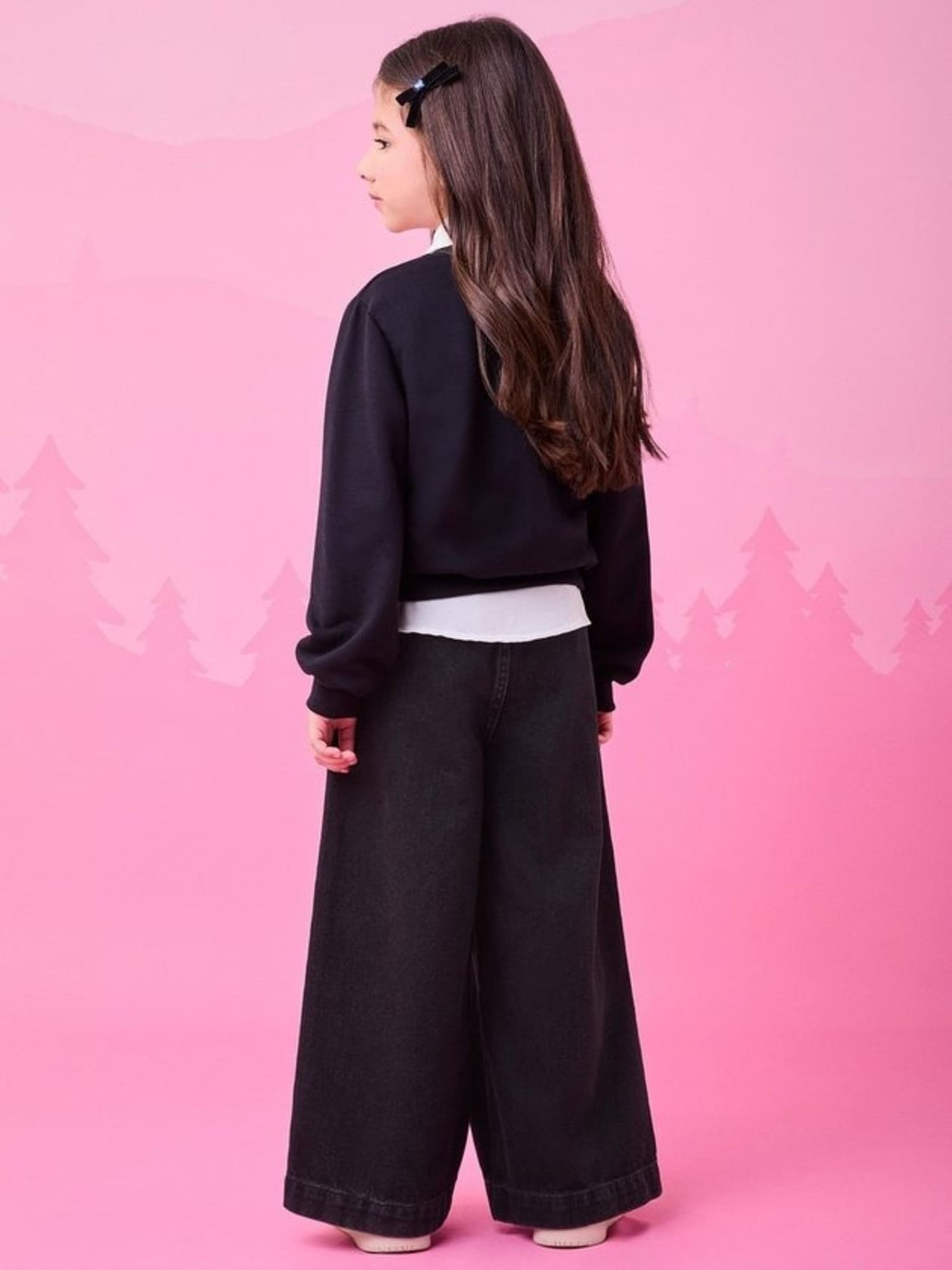 Moletom Infantil Momi Inverno sem Flanela Preto Hello Kitty
