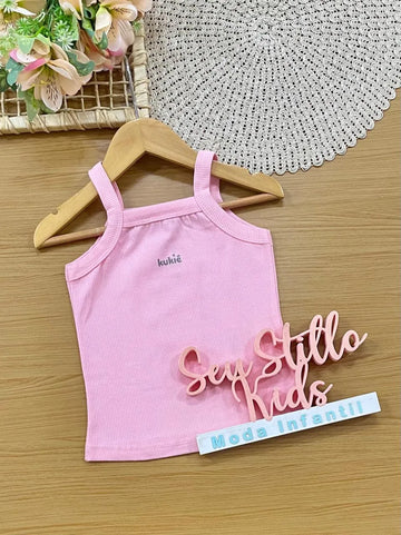 Regata Infantil Menina Kukiê Rosa Claro