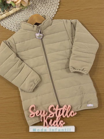 Jaqueta Infantil Cinti Inverno Puffer Bege