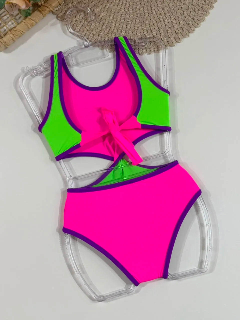 Maiô Infantil Siri Kids Dupla Face Colorido Carol Verde 43262