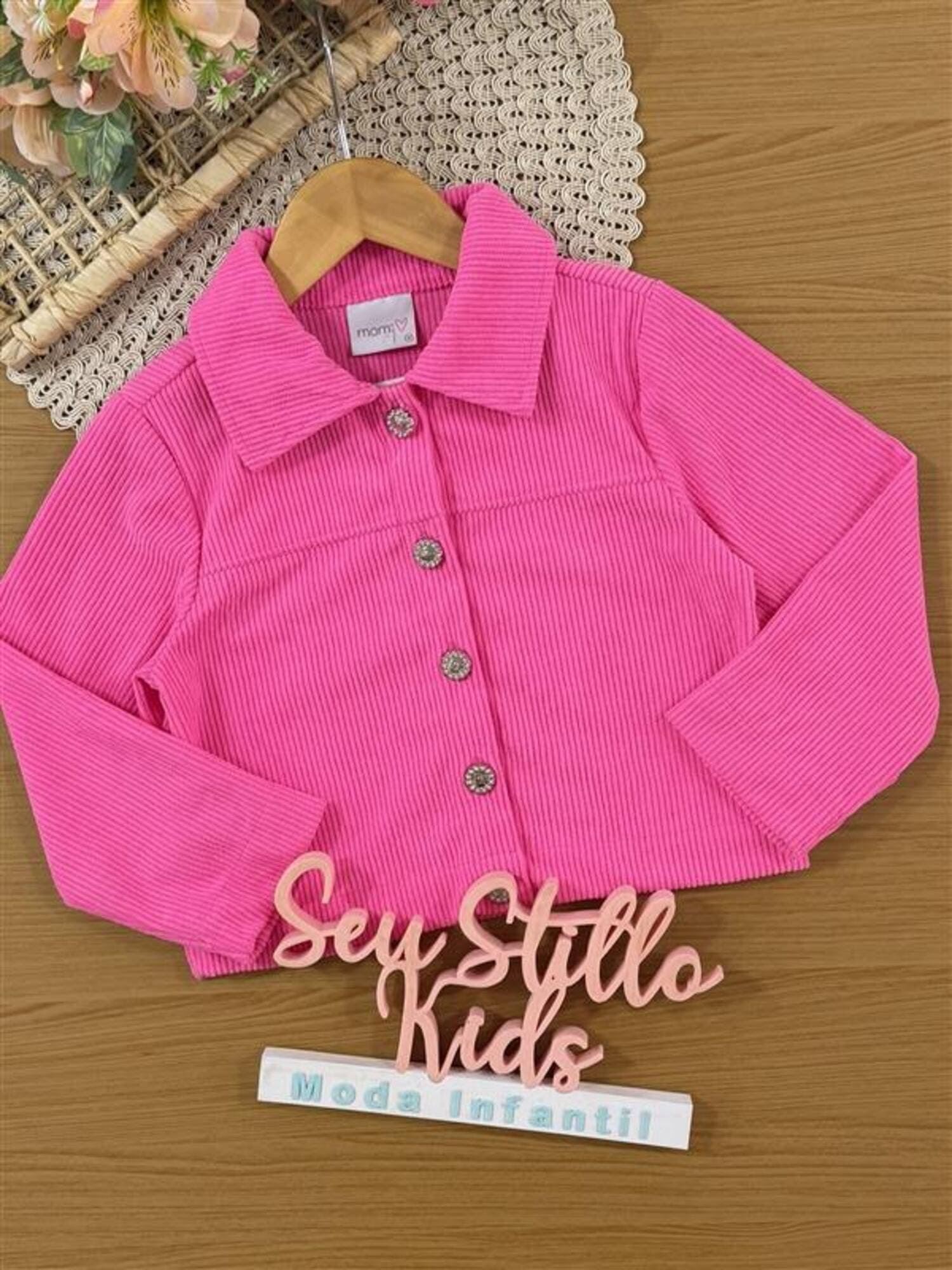 Jaqueta Infantil Momi Inverno Rosa Neon