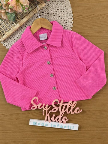 Jaqueta Infantil Momi Inverno Rosa Neon