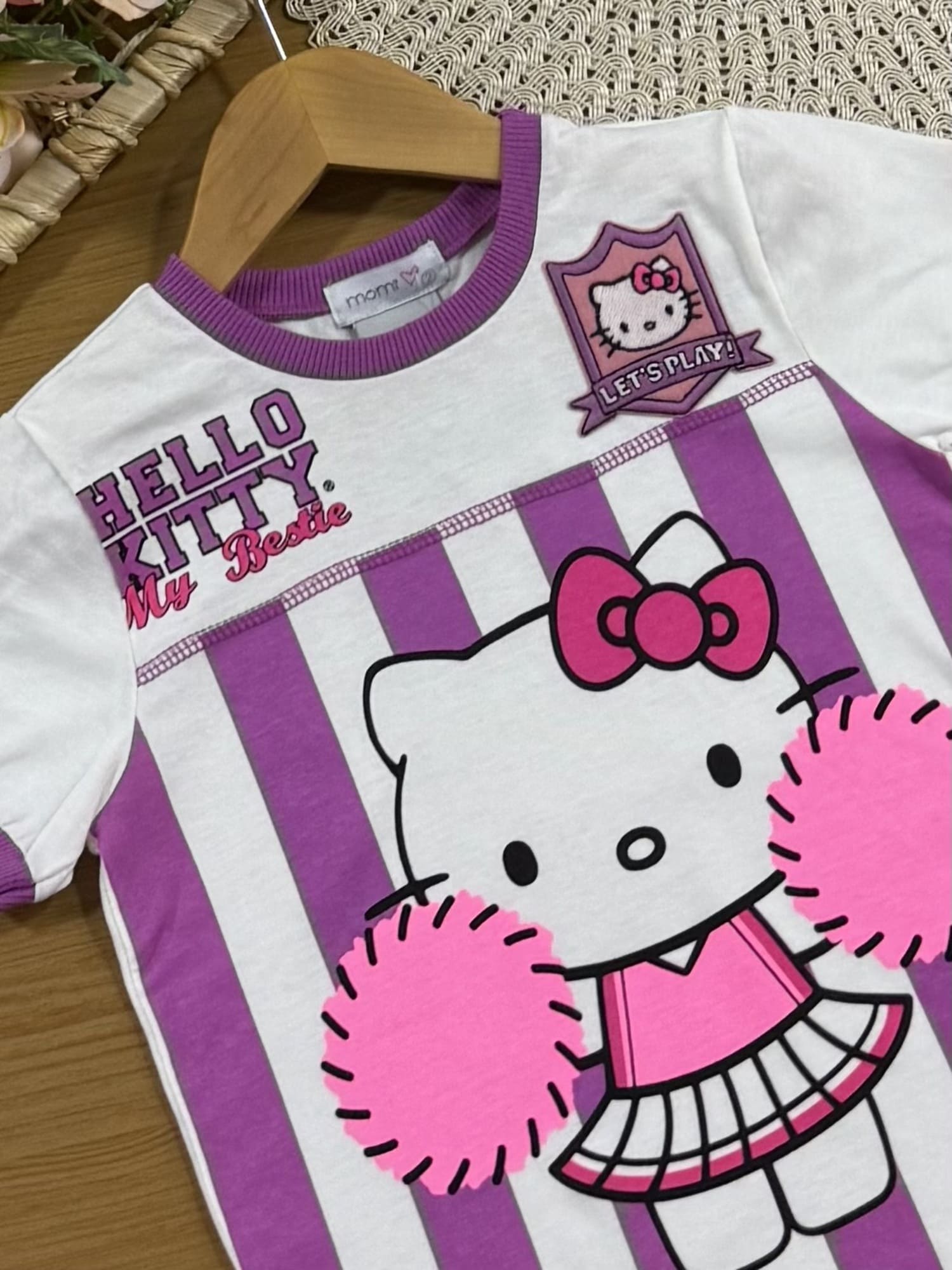 Blusa Infantil Momi Lilás Hello Kitty Lider de Torcida