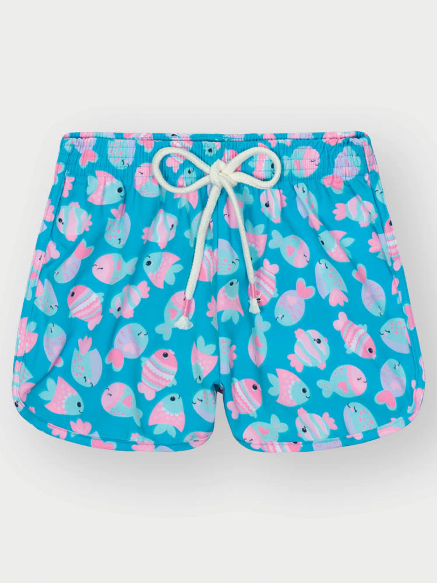 Shorts Infantil Cinti Verão Azul Peixinhos
