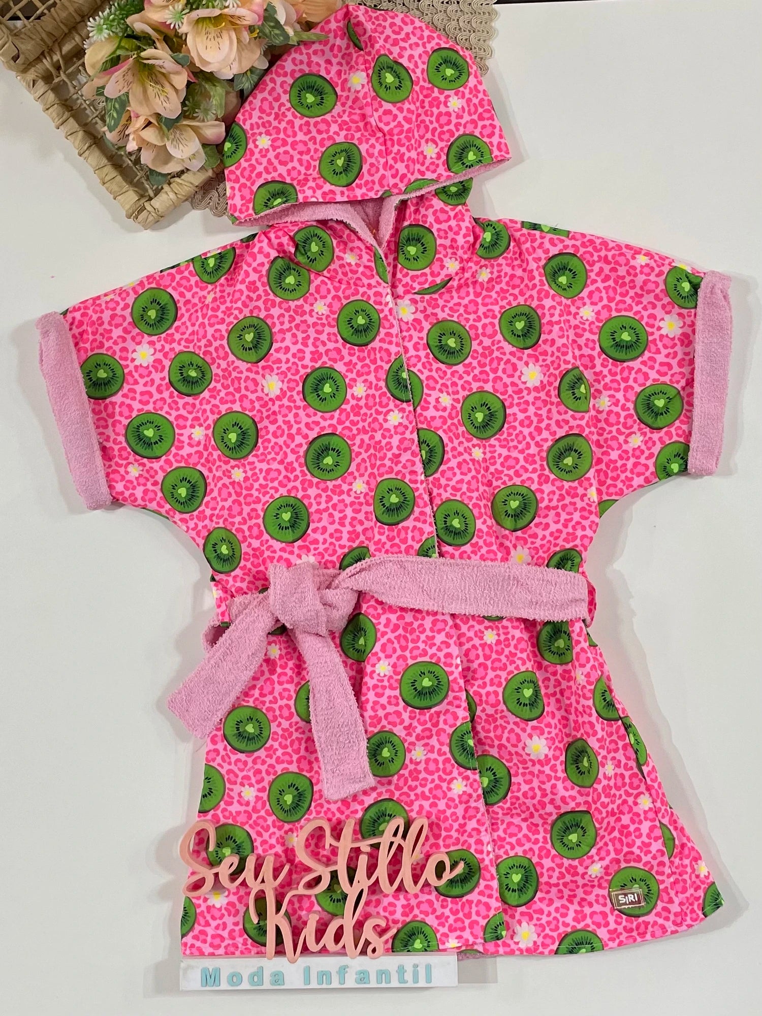 Roupão Infantil Siri Kids Rosa Isabele Kiwi 43059
