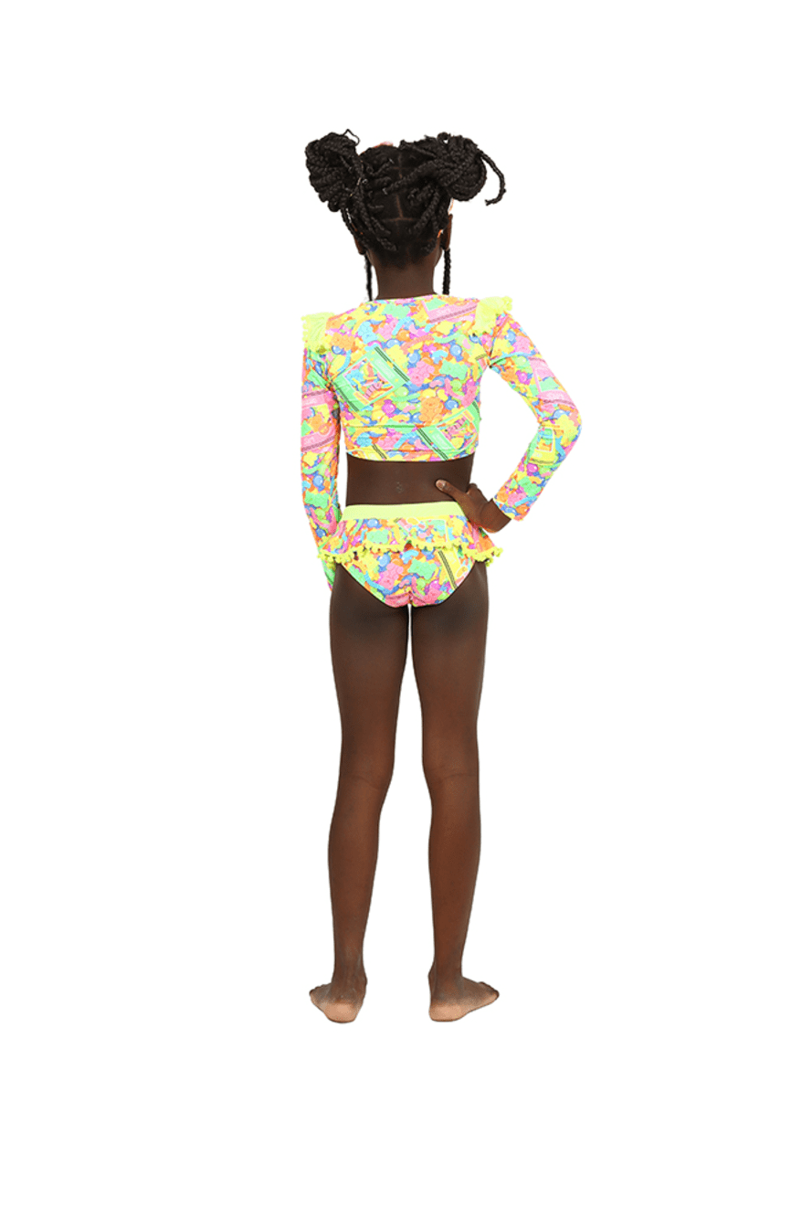 Biquini Infantil Siri Kids Com Cropped Manga Longa Luisa Gummy 39103