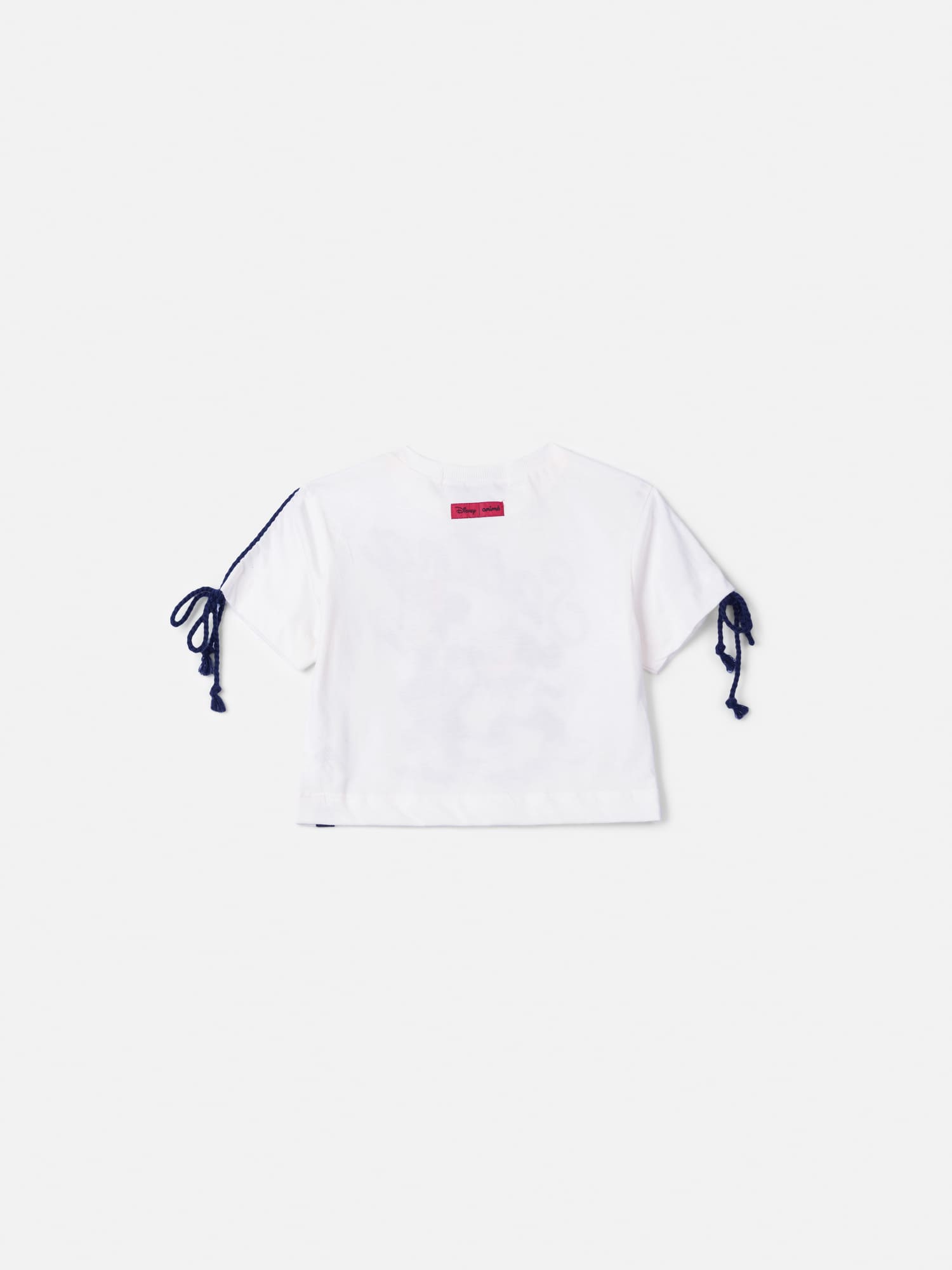 Blusa Boxy Infantil Animê Verão Branca Mickey e Minnie Marinheiros Disney