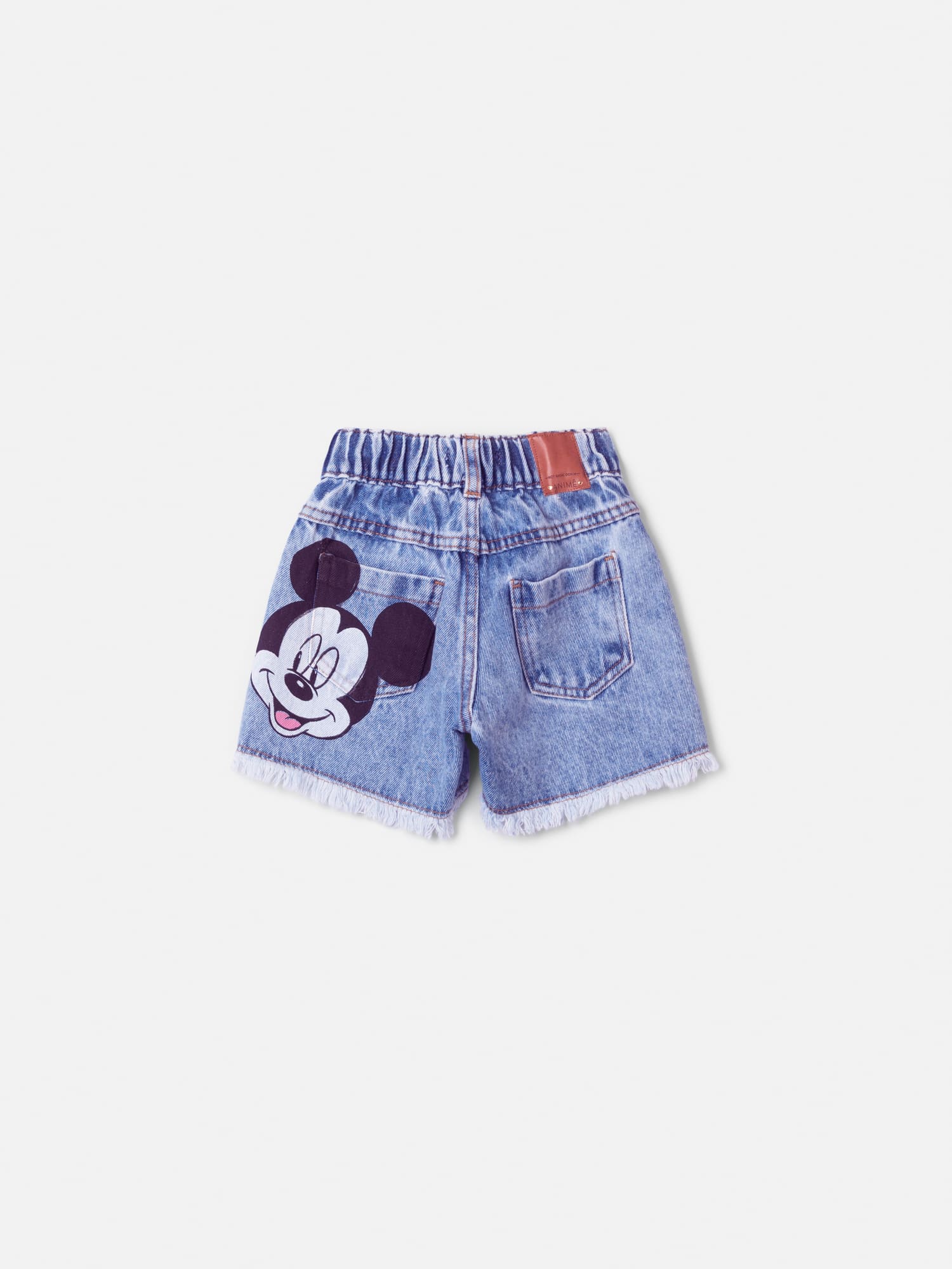Shorts Infantil Animê Verão Jeans Minnie Disney
