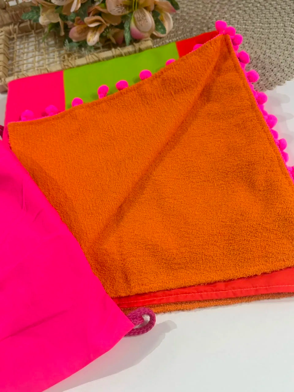 Toalha Infantil Siri Kids com Bolsa Colorida Picolé
