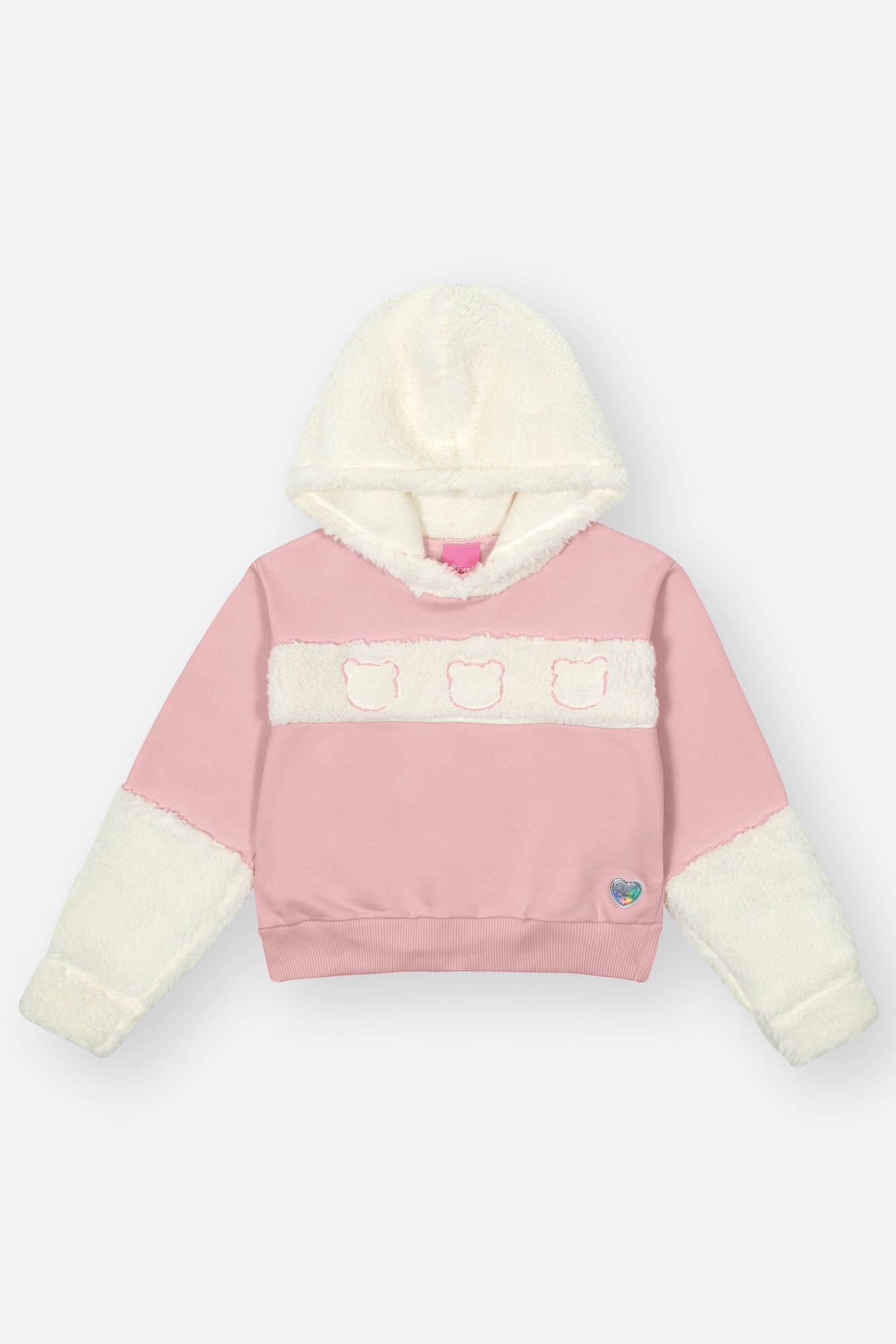 Conjunto Infantil Cinti Inverno Calça e Blusa Rosa Ursinho Teddy