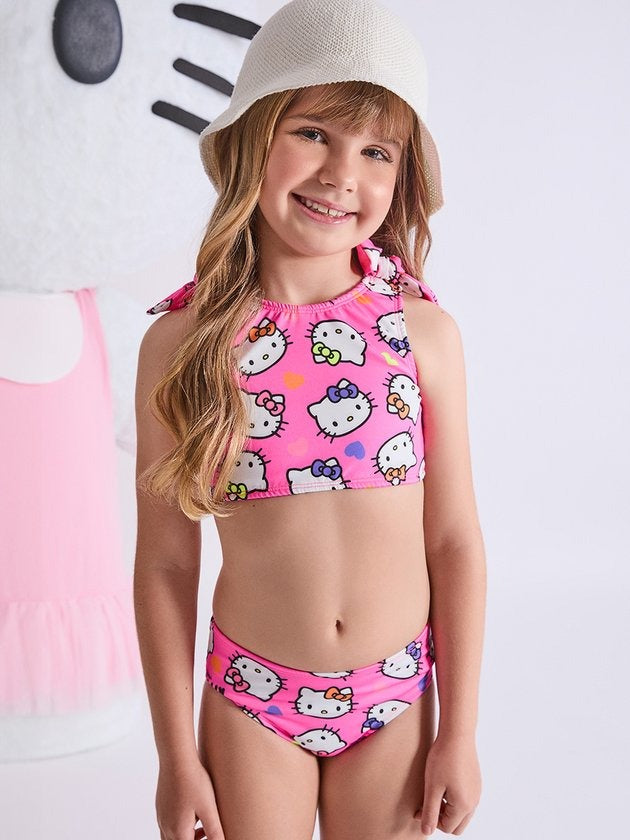 Biquíni Infantil Momi Rosa Hello Kitty