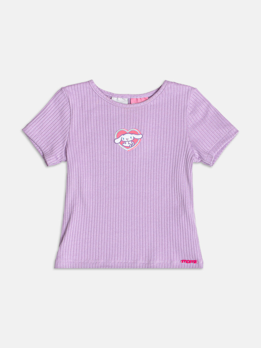 Blusa Infantil Momi Verão Lilás Cinnamoroll