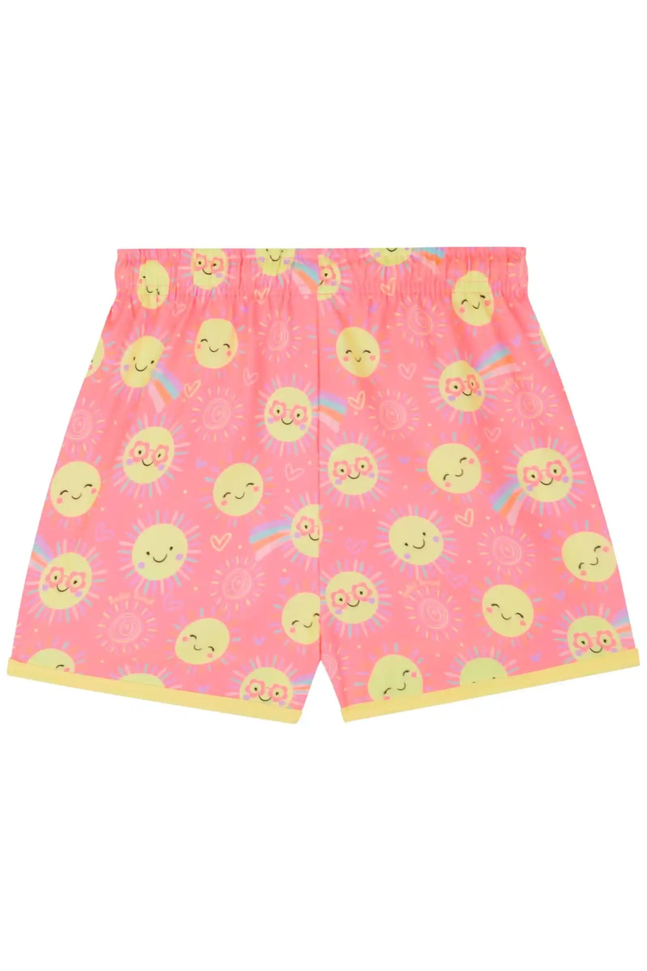 Shorts Infantil Kukiê Verão Nylon Rosa Solzinho