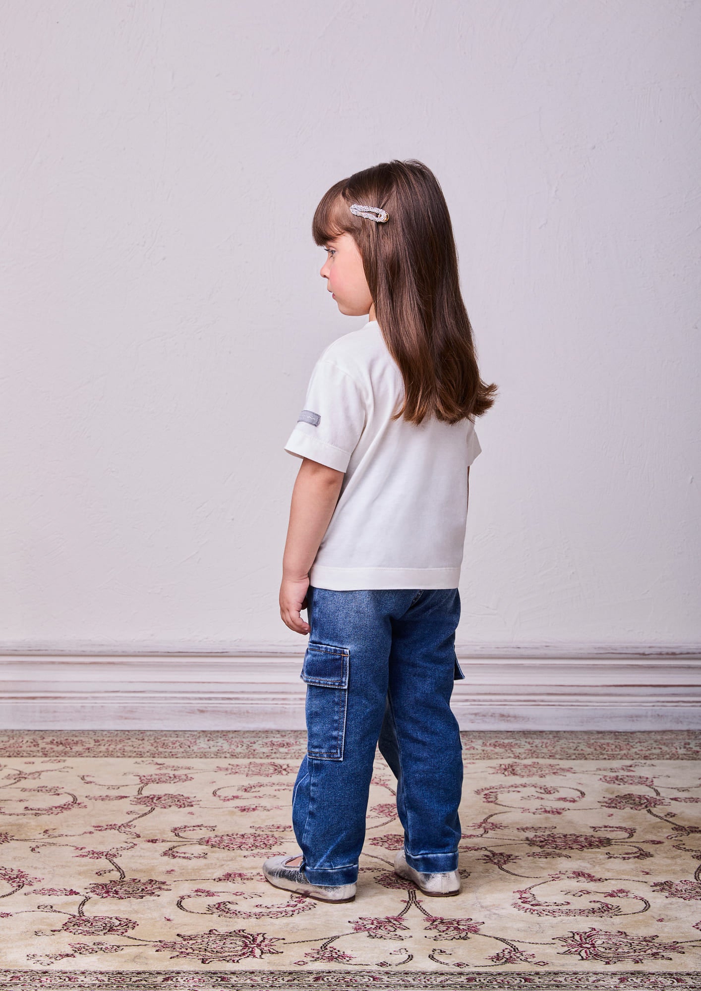 Blusa Infantil Animê Inverno Branca Tinkerbell com Strass Disney