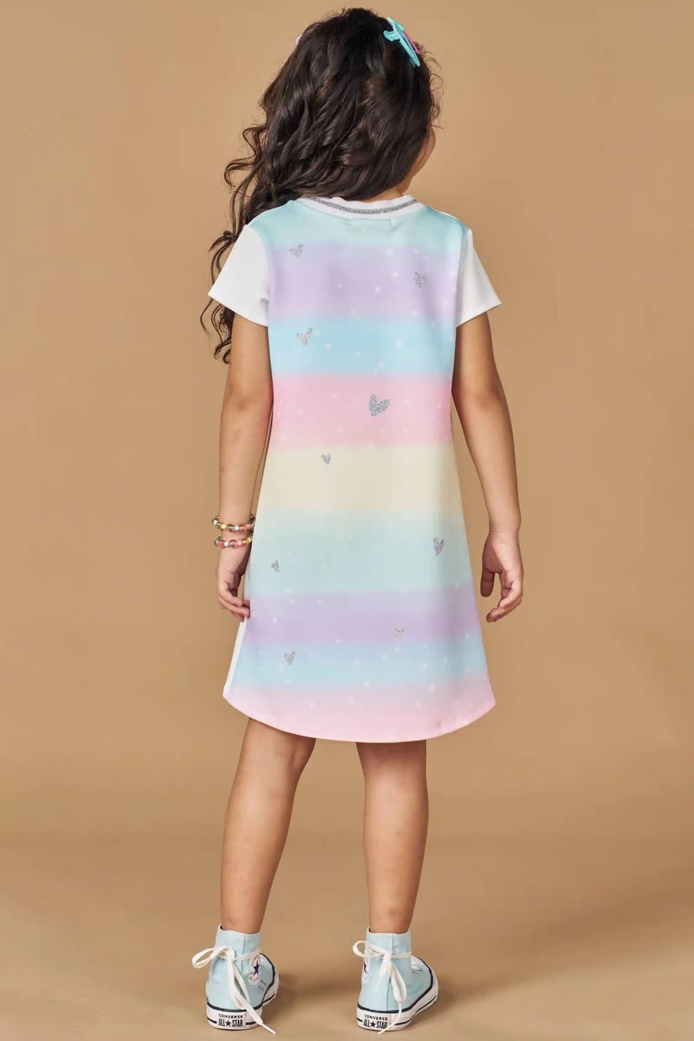 Vestido Infantil Kukie Verão Colorido Ursinha Strass