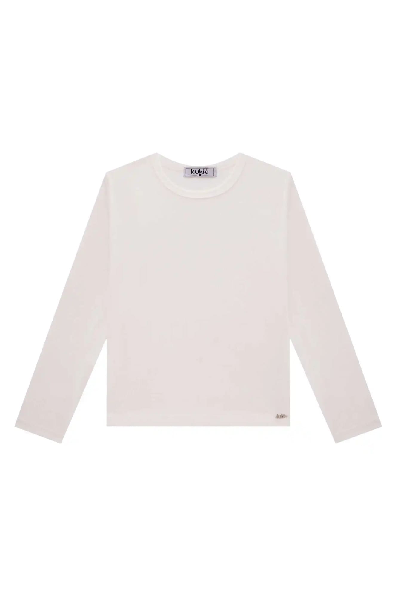 Blusa Infantil Kukiê Inverno Manga Longa Off White Canelada