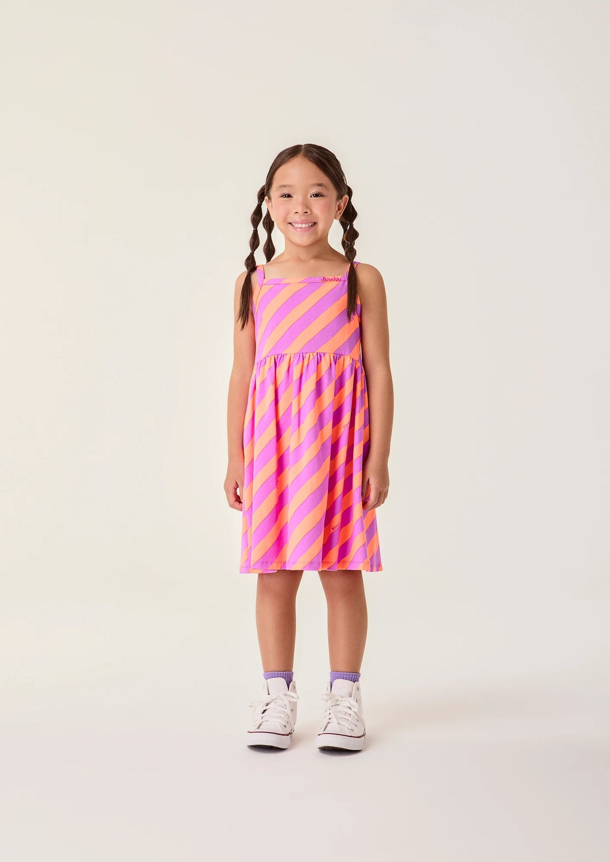 Vestido Infantil Bimbi Listrado Colorido