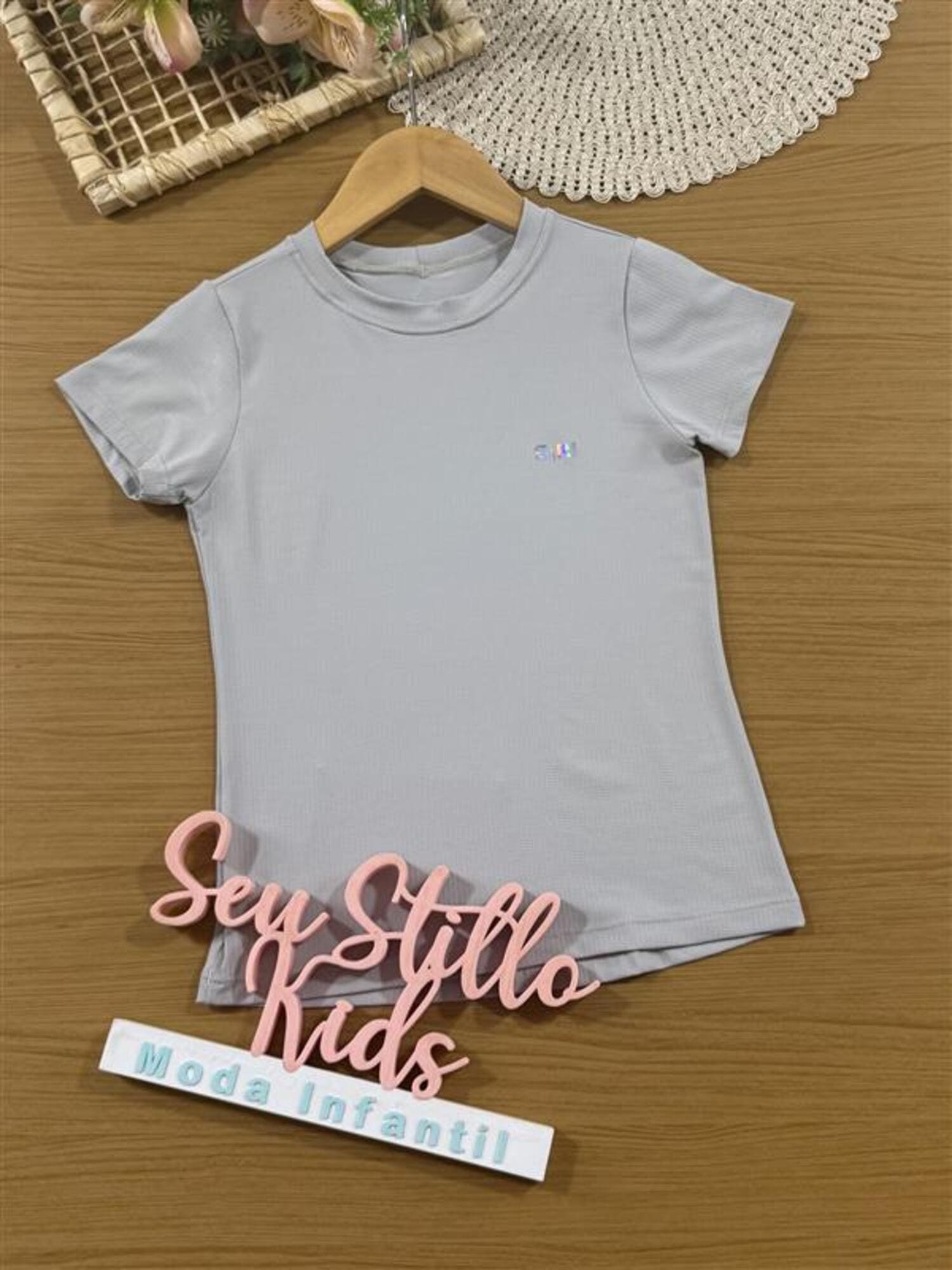 Blusa Infantil Siri Kids Sport Maria Hit Cinza 41742