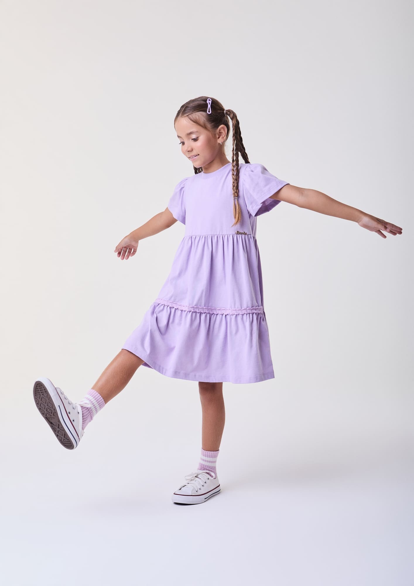 Vestido Infantil Bimbi Verão Lilás