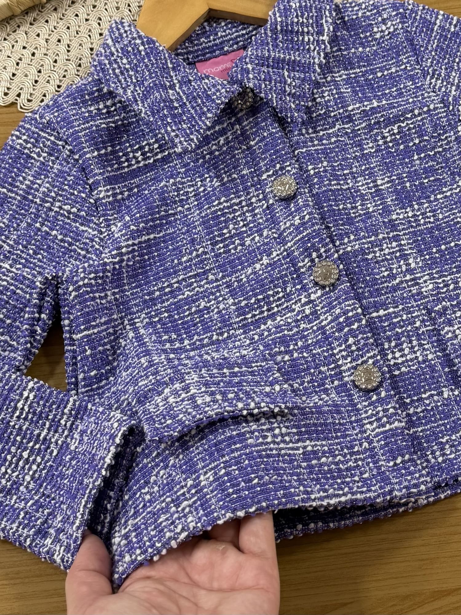 Jaqueta Infantil Momi Inverno Lilás com Brilho