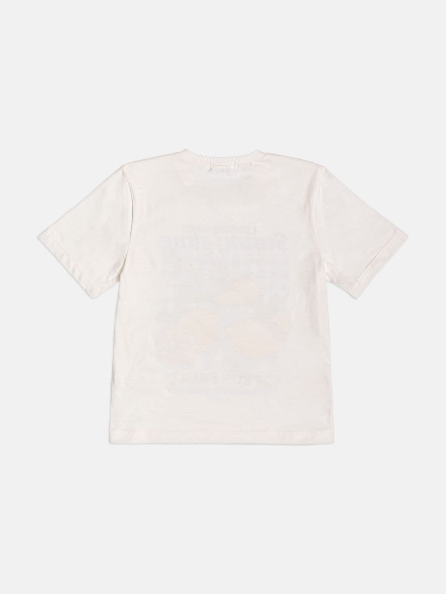 Blusa Infantil Menina Momi Branca Limão Strass