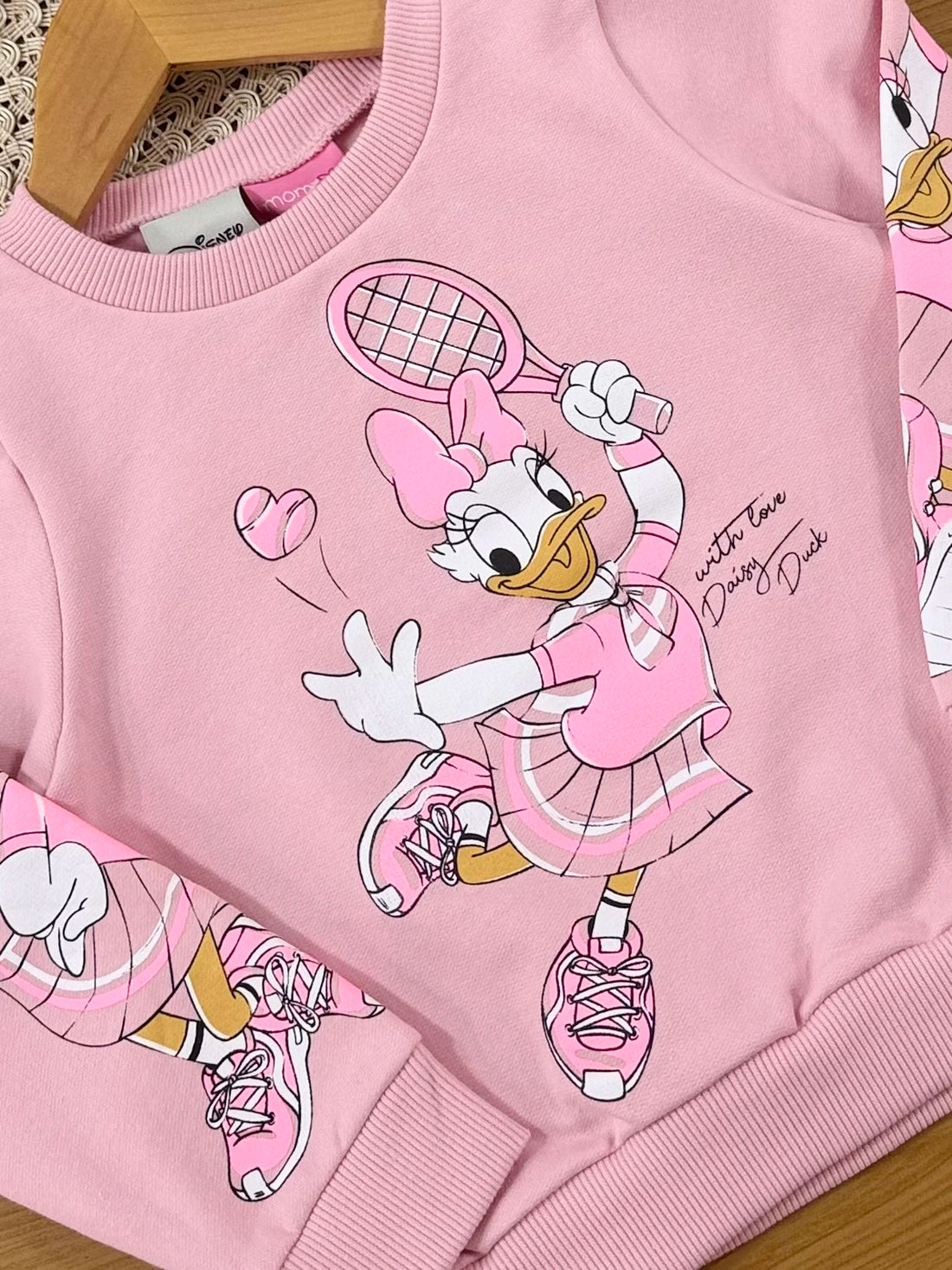 Moletom Infantil Momi Inverno Flanelado Rosa Daisy Tênista