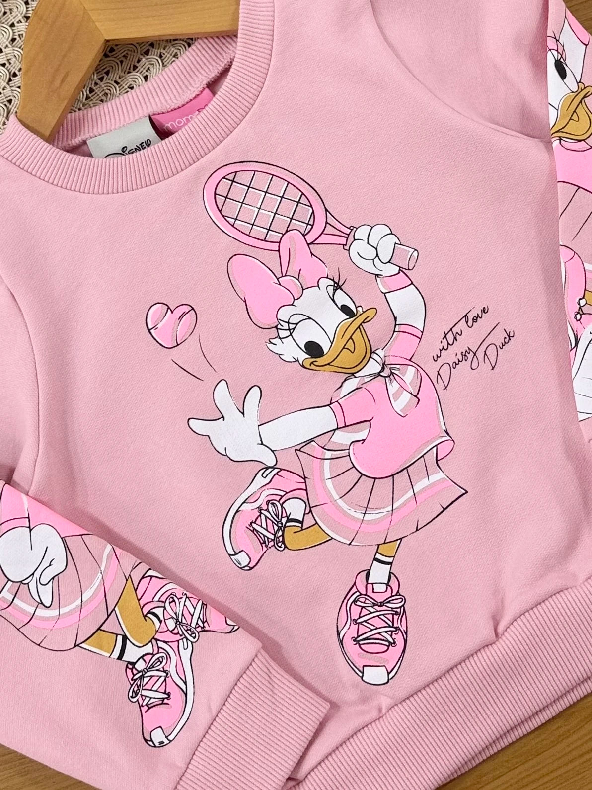 Moletom Infantil Momi Inverno Flanelado Rosa Daisy Tênista