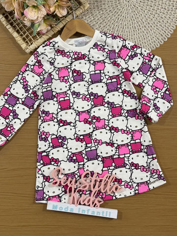 Vestido Infantil Momi Inverno Hello Kitty