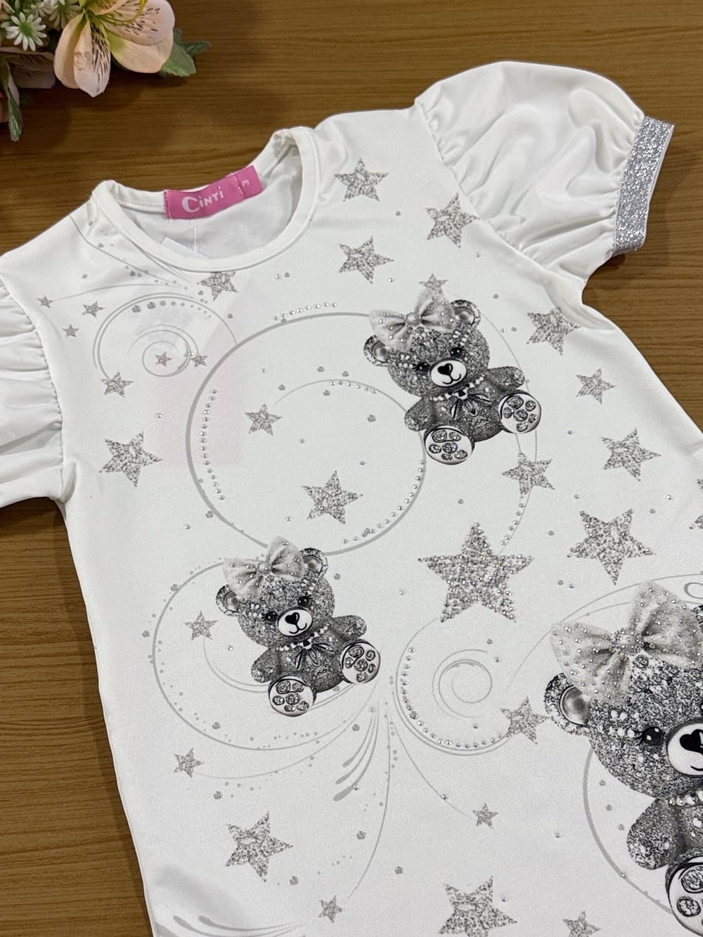Vestido Infantil Cinti Verão Branco Ano Novo