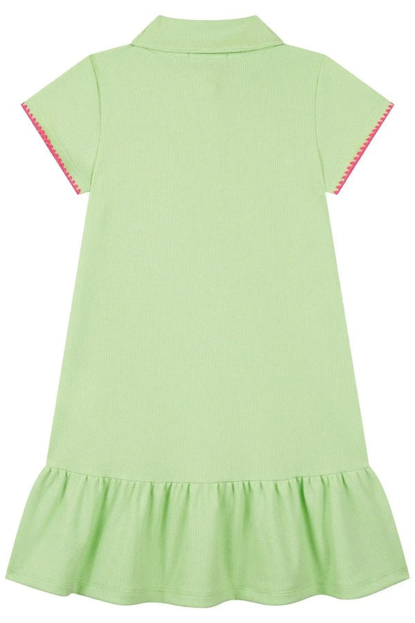 Vestido Infantil Kukiê Verão Verde Coração Tricô