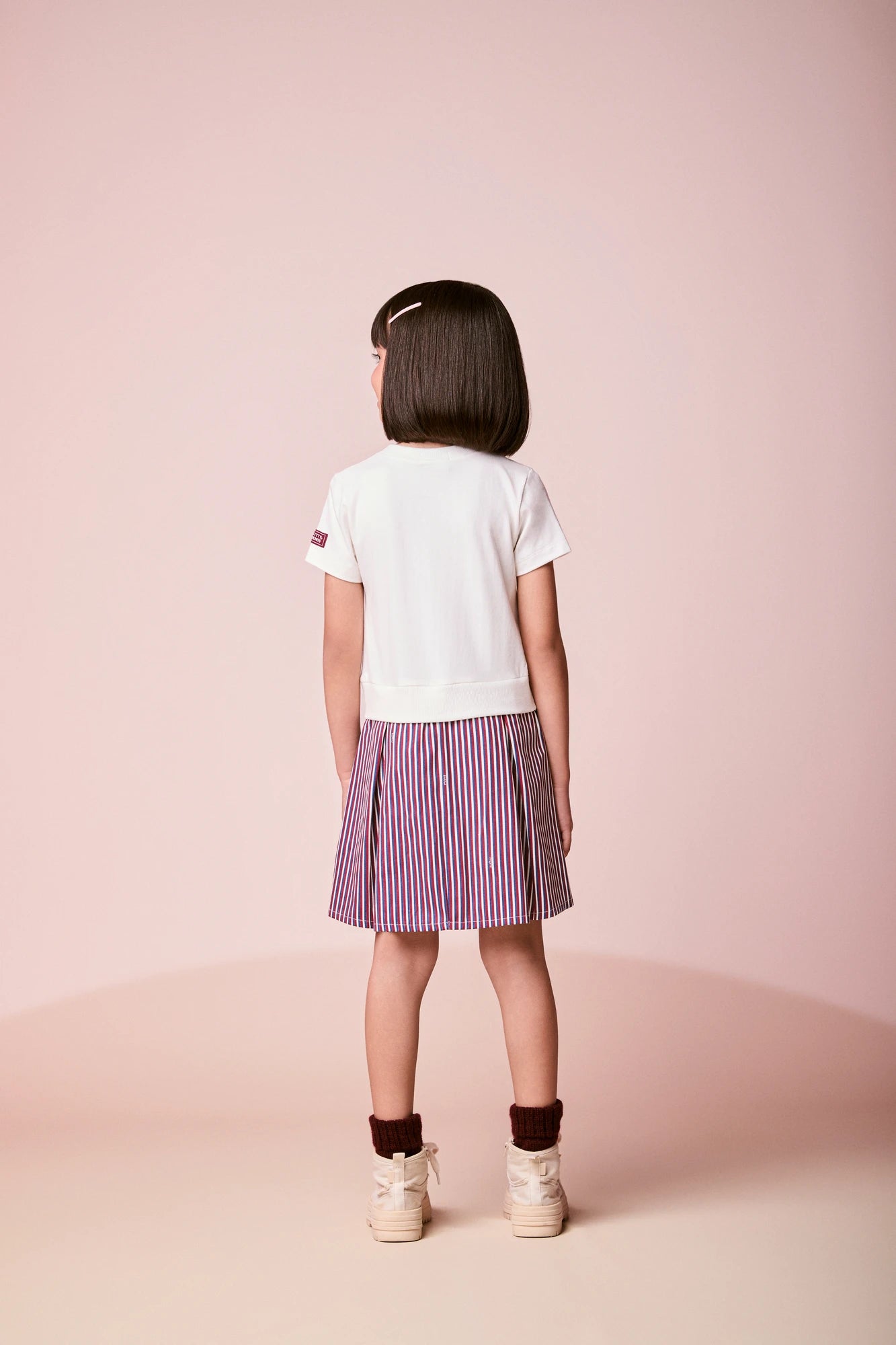 Vestido Infantil Momi Inverno Listrado Hello Kitty Friends