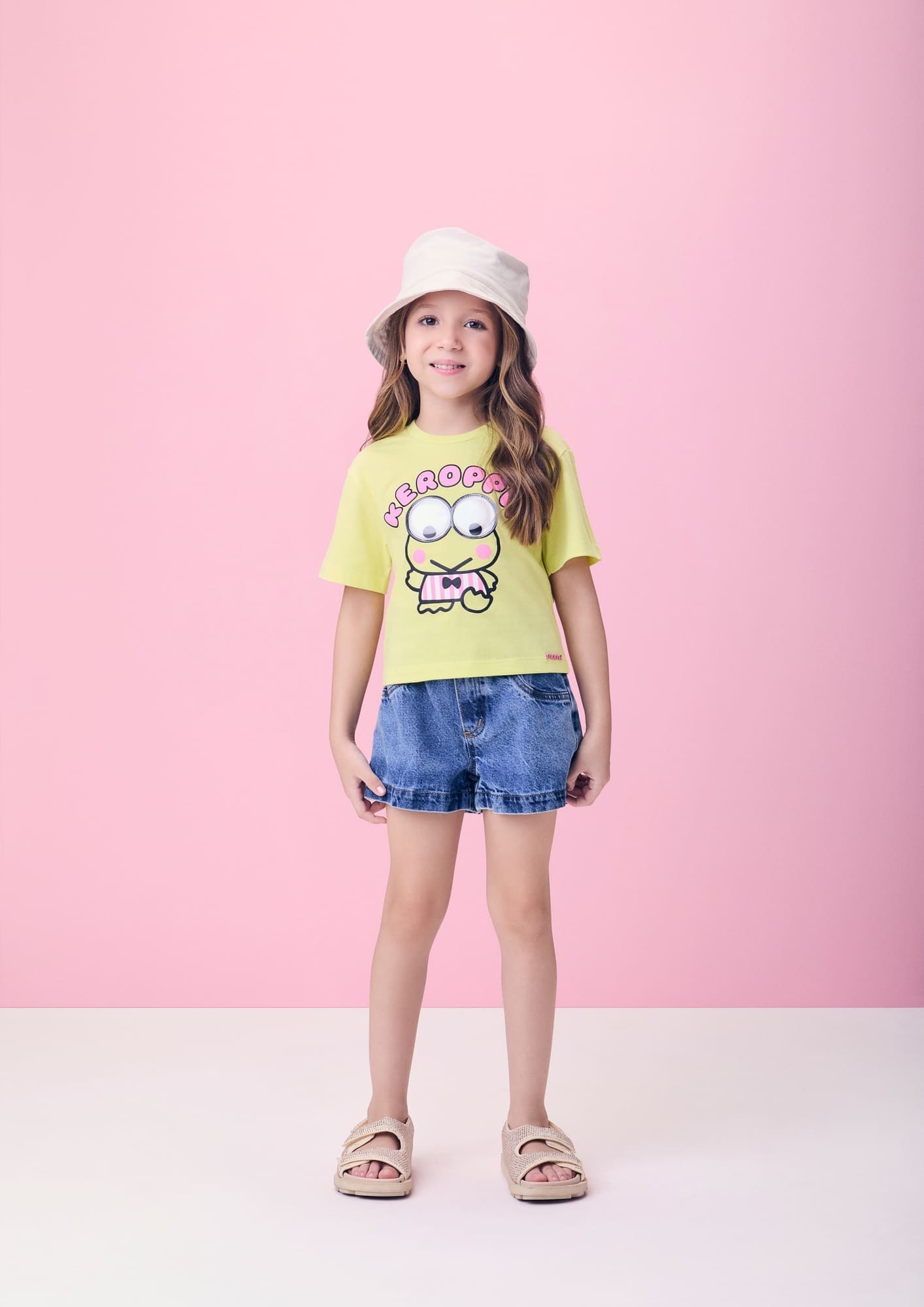Blusa Infantil Momi Verão Verde Keroppi