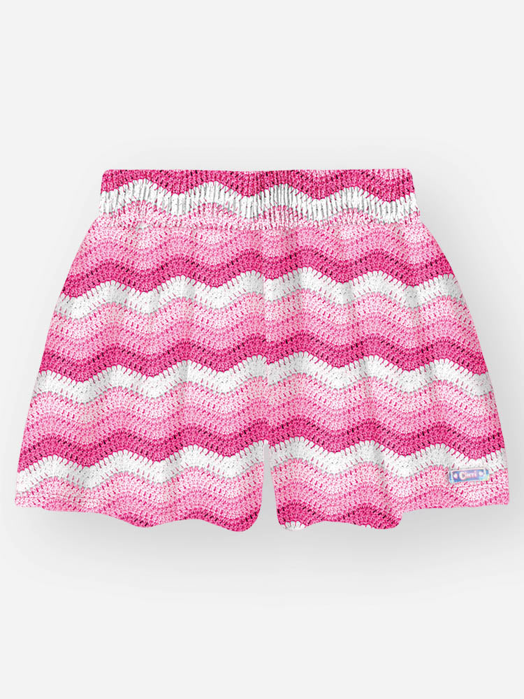 Conjunto Infantil Cinti Verão com Shorts e Blusa Tricô 3D