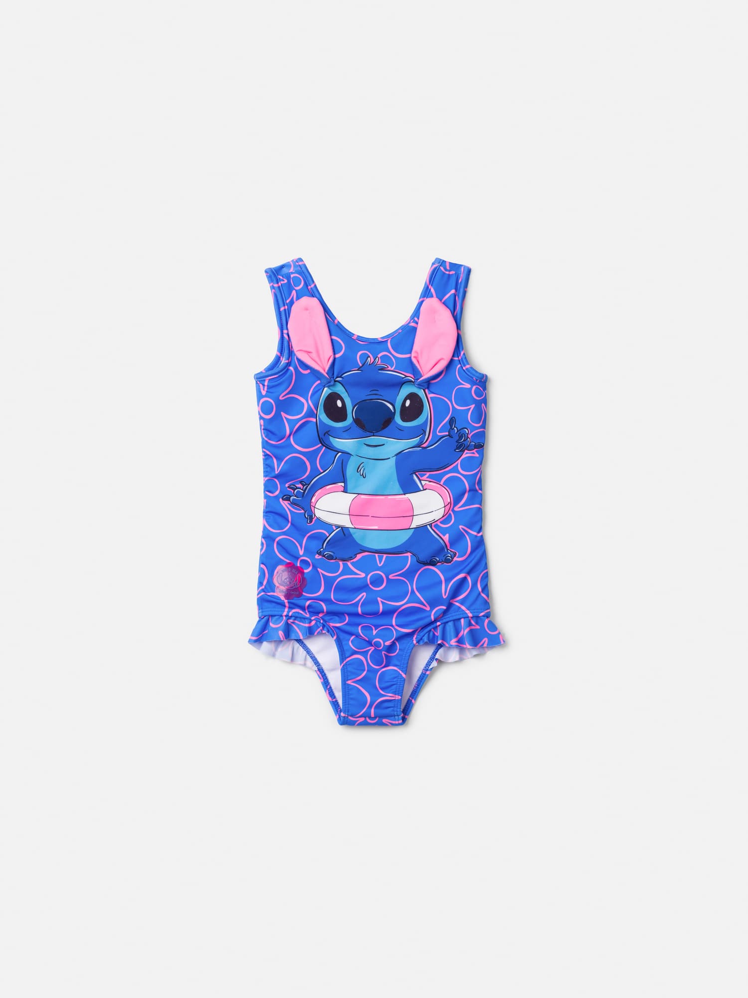 Maiô Infantil Animê Verão Azul Stitch Disney