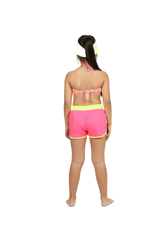 Shorts Infantil Siri Kids Nylon Leticia Rosa Chiclete 39063