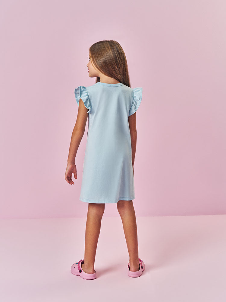 Camisola Infantil Cinti Verão Azul Menininha e Unicórnio Sweet Cute