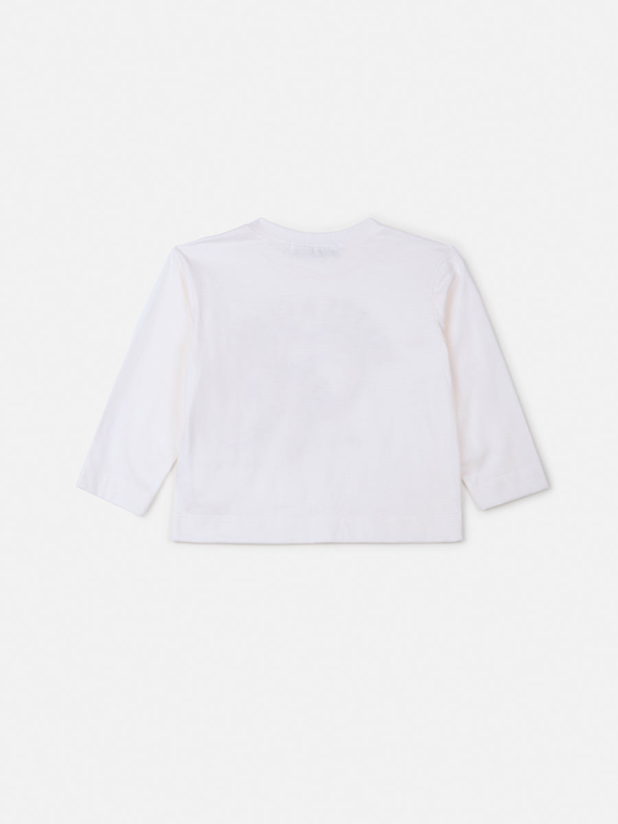 Blusa Infantil Animê Inverno Manga Longa Branca Pretty e Classy