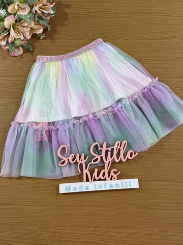 Saia Infantil Cinti Inverno Tule Colorido