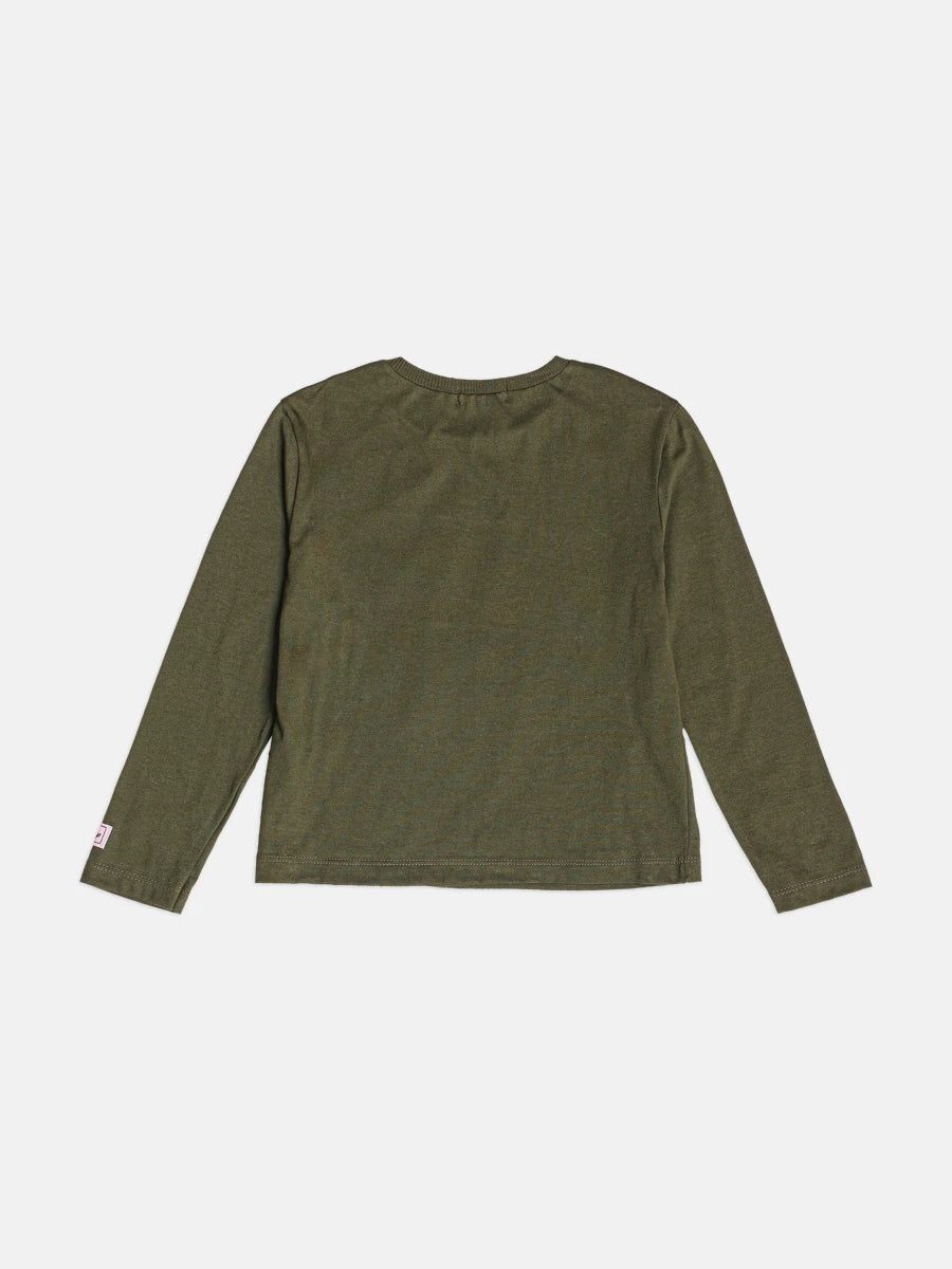 Blusa Infantil Momi Inverno Manga Longa Verde Tico e Teco Disney