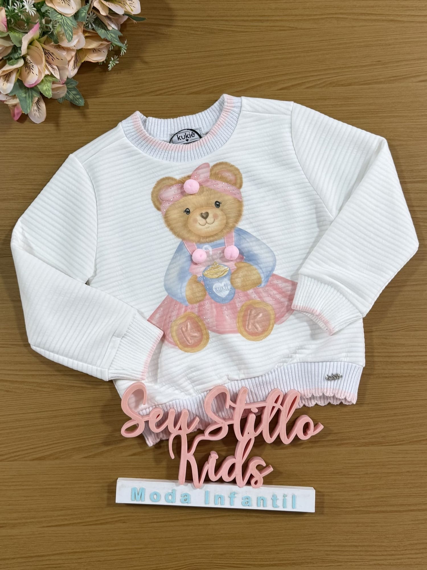 Blusa Infantil Kukie Inverno Ursinha