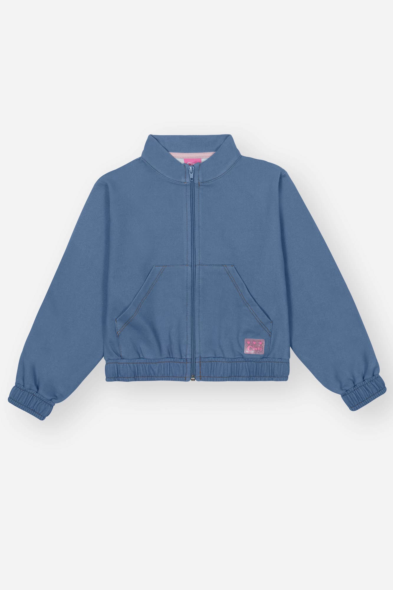 Conjunto Infantil Cinti Inverno com Calça e Jaqueta Jeans Claro Ursinhos