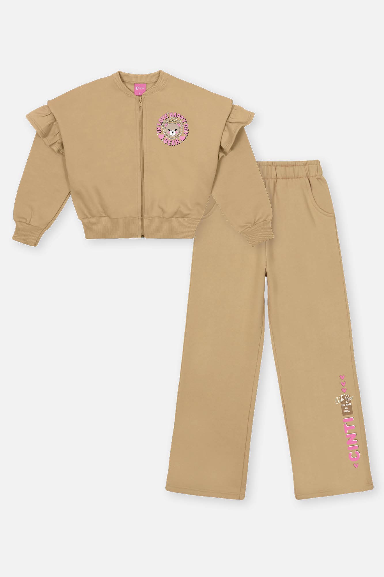 Conjunto Infantil Cinti Inverno Calça e Jaqueta Ursinho