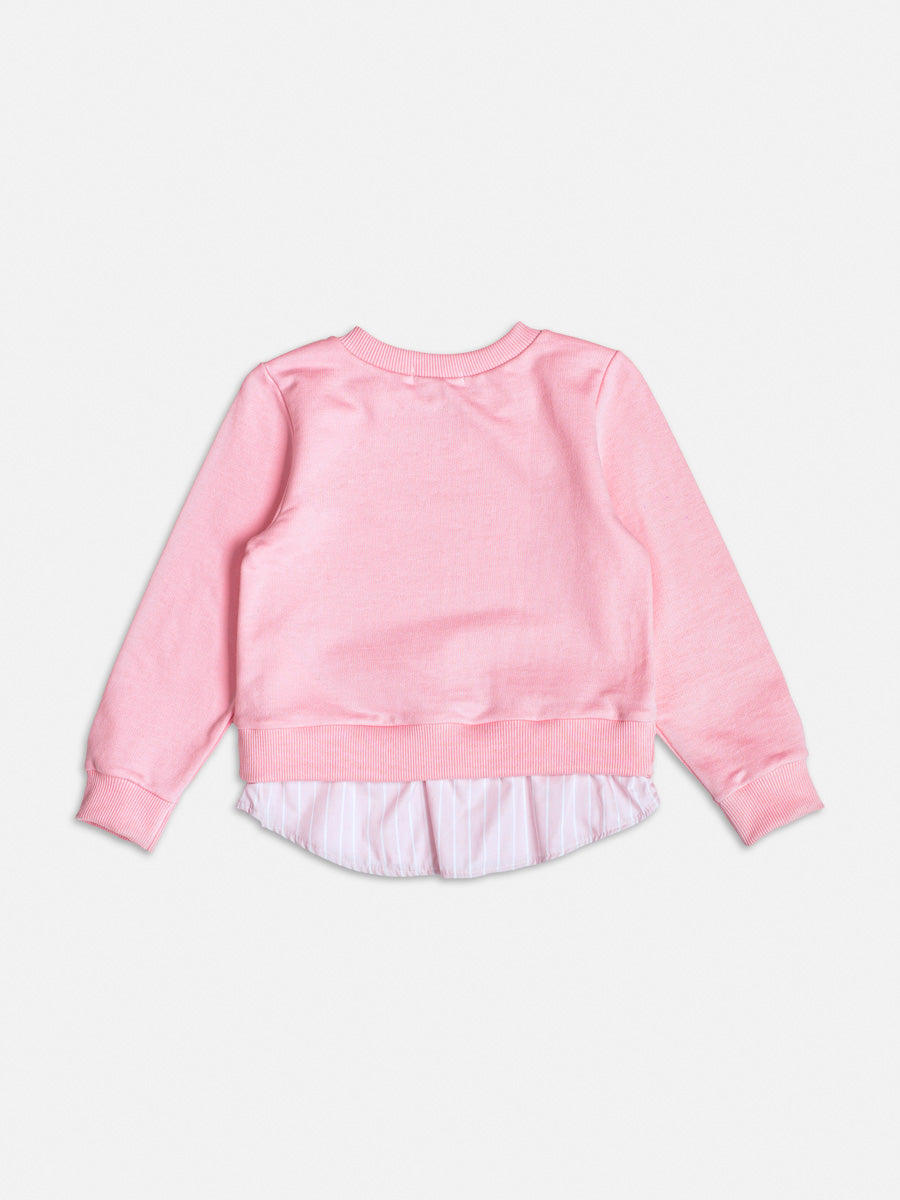 Casaco Infantil Momi Inverno Sem Flanela Rosa Daisy com Strass Disney