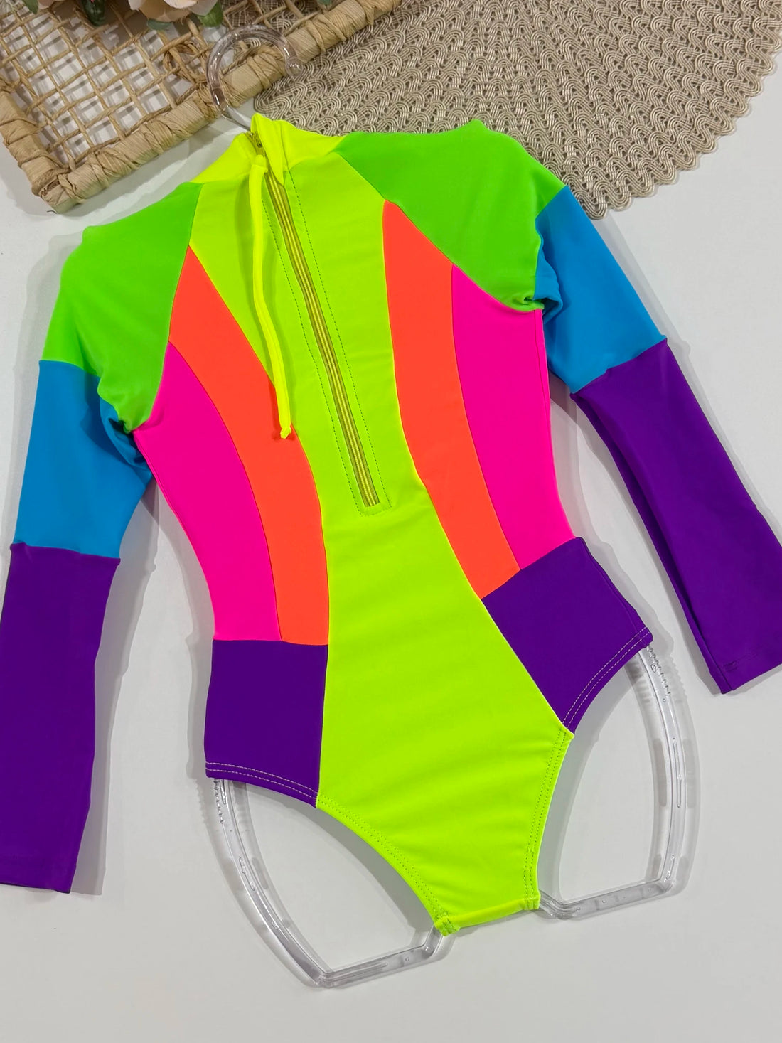 Maiô Infantil Siri Kids Manga Longa Colorido Bela Spirit 43008